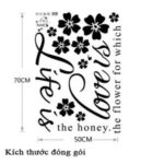 Decorative Decals with English Letters and Floral Patterns size 50x70 dlx7202 - Image 4