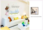 Decorative Decal: Girl Standing Next to the wall sticker size 50x70 mj7013 - Image 5