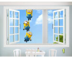 3D Minion Window Decal size 60x90 ncb205 - Image 2