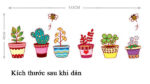 Decorative Decals Featuring Cartoon Flower Pots size 50x70 dm570085 - Image 4