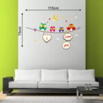 Ay641 DesignCreations PVC Vinyl 'Colorful Owls Wall Sticker - Image 5