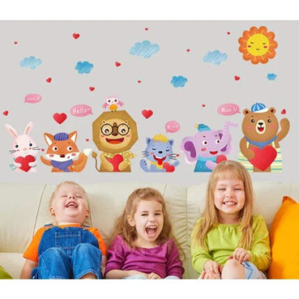 Hello Animals SK9322 - Stiker Dinding / wall sticker