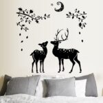 Cute Cartoon Animal Elk Deer Beauty Vinyl Brief Wall Sticker Decal Kids Baby Room Decoration Home Decor Stickers - Image 6