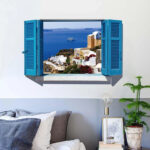 Mediterranean blue window wall decal SK9059A - Image 5