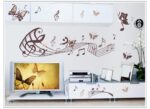Musical Butterfly Wall Sticker Black Music Notes Wall Paper PV Home Wall Art Decor Self - Image 7