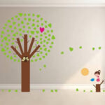 Wall Sticker, Heart Sprouting Tree, 60x90cm, Wallpaper Sticker, Rental Friendly, Removable, DIY, Redecorating, Interior, Tree, Leaf, Heart, Cute size 60x90 ay846 - Image 2