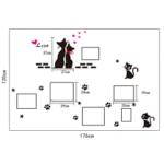 Ay7134 Cat Wall Stickers Cartoon Love Cat Photo Frame - Image 7