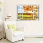 PROMO WALL STICKER STIKER DINDING 60X90 XL8022G AUTUMN VILLAGE WINDOW - Image 5