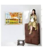 PROMO WALL STICKER STIKER DINDING 60X90 XL8022G AUTUMN VILLAGE WINDOW - Image 6