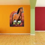3D Horse animals Background Wall Sticker for Living Room SK9074 - Image 6