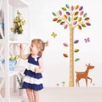 JM7187 High quality cute wall stickers tree kids height measure sticker for baby room/nursery 60*90 cm - Image 5