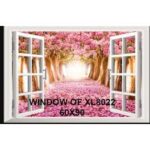 AY9234D cherry tree avenue 3d fake windows landscape green pvc wall sticker Removable wall stickers home decor wall decor - Image 9