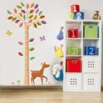JM7187 High quality cute wall stickers tree kids height measure sticker for baby room/nursery 60*90 cm - Image 7