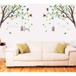 two-sided bird cage green leaves trees of TV background wall stickers room living room sofa bedroom retail size 60x90 ay205ab - Image 7