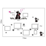 Cat Wall Stickers Cartoon Love Cat Photo Frame size 50x70 am7051 - Image 7