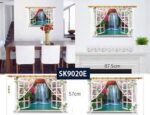 SK9020E 3D Wall stickers Waterfall Window Plant Landscape Home Decoration DIY Vinyl Decal Movie Mural Art - Image 8