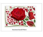 UNIVERSAL XL8178 new removable wall stickers romantic red rose living room bedroom home wedding house decoration murals-Red - Image 7