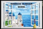 Greece aegean klimts fake window wall stickers removable wall stickers living room sofa backdrop bedroom decorative painting landscapes
