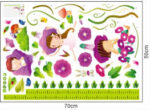 OneHouse Morning Glory Purple Flowers Little Children Measurement Growth Chart (60-180cm) Wall Sticker for Kids Room - Image 6