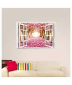 Decals Design '3D Cherry Blossoms Flowers Path Endless Venture xl8022c' Wall Sticker (PVC Vinyl, 60 cm x 90 cm) - Image 3