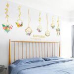 SK9351 Flower Hanging Basket Living Room Bedroom Background Decorative Wall Sticker - Image 4