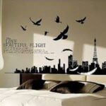 DIY Removable City Silhouette Wall Stickers For Living Room Bedroom Study Room Home Decor - Beautiful Flight Of Sydney