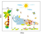 beautybuy Baby Boy's Elephant Birds Coconut Tree Monkey Flower Animals Wall Decal Ay9161 - Image 7