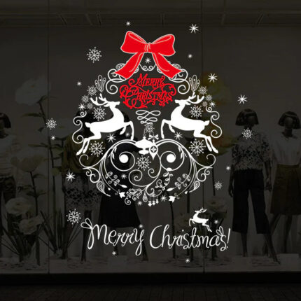 Miico XH7241 Christmas Sticker Home Decoration Sticker Window and Wall Sticker Shop Decorative Stickers