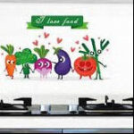 JAAMSO ROYALS Wall Tiles Stickers Waterproof, Kitchen Stickers for Wall, Wall Sticker for Kitchen, Kitchen Sticker, Kitchen Tiles Wall Stickers, Kitchen Wall Stickers Oil Proof  size 60x90 nc042