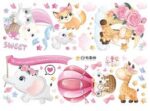 HM71009 Wall Stickers Baby Kids Room Bedroom Background Home Decor Nursery Decals Decoration Cute Animals Sticker - Image 6