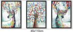 Nordic style creative 3.D removable stickers XL8327 Fantasy Watercolor Deer -Colorful - Image 4