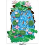 Creative 3D Lotus Pond Vinyl Wall Stickers Funny Art Wall Mural Floor Decals for Kids Rooms Bedroom Bathroom Waterproof XL8305 - Image 8