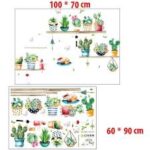 HM71007 CUTE PLANT DISPLAY POTS VASE 50X70 WALLSTICKER WAL STIKERS - Image 7