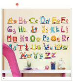 Ay6074 Wall Stickers for Kids Nursery Alphabet Pure Color - Image 5