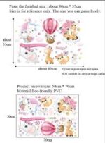 HM71009 Wall Stickers Baby Kids Room Bedroom Background Home Decor Nursery Decals Decoration Cute Animals Sticker - Image 7