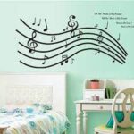 AY9050 Music label Kids vinyl wall sticker for kids rooms home decor decals adesivos de parede stickers - Image 2