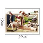 XH6243 creative dog photo frame 3D wall sticker living room bedroom wall decoration modern art mural children's room decoration - Image 4