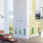 Sks6022Potted Plants Wall Stickers Office Door Window Home Living Room Decor Removable Vinyl Wall Decals Art Murals Wallpapers - Image 4