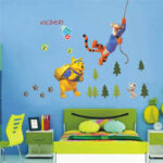 Ay711 Winnie The Pooh Bear Tiger Wall Sticker For Kids Room Home Decoration Cartoon Mural Art Animals Pvc Wall Decal Anime Poster - Image 4