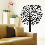 Black Bird Tree Sticker AY7081