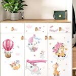 HM71009 Wall Stickers Baby Kids Room Bedroom Background Home Decor Nursery Decals Decoration Cute Animals Sticker - Image 3