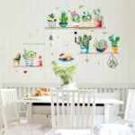 HM71007 CUTE PLANT DISPLAY POTS VASE 50X70 WALLSTICKER WAL STIKERS - Image 5