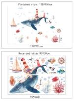 Wall stickers underwater world whale bedroom living room wall stickers HM92020 - Image 9