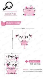Jm8245 Cute pink cat wall sticker Premium Waterproof Vinyl Decal Stickers for Laptop Car Window Bumper Mug Tuber Cup Door Wall Decoration , - Image 5