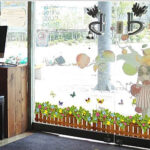 1PCS Fence Flower Skirting Wall Sticker PVC Transparent Film For Baby Room Wall Decals Kindergarten Room Decor 50*70CM - Image 4