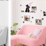 Ay7134 Cat Wall Stickers Cartoon Love Cat Photo Frame - Image 6