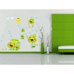 Wall Sticker Factory-Three Generations of Large Size Wall Stickers Wall Stickers Wall Stickers Indoor Classroom Layout Rainy Day Frog Day Combination Sticker JM8287 - Image 4