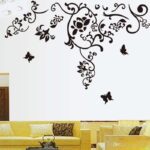 Black Floral Wall Decal Sticker JM7023 - Image 3