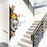 SK9360 Decorative Self Adhesive Vinyl Resuable Animal Wall Stickers - Image 4