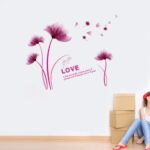 Purple Romantic Blooming Flowers Decorative Wall Stickers - Image 8